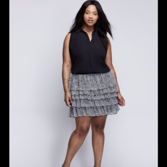 Lane Bryant Dresses & Skirts - Lane Bryant tiered ruffles pebbled skirt